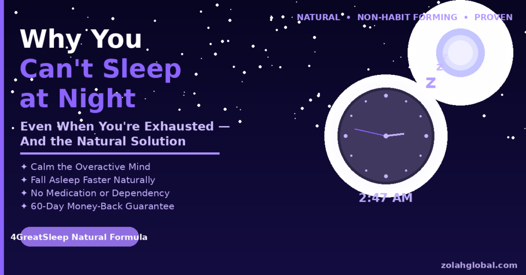 can't sleep at night natural solution for overactive mind