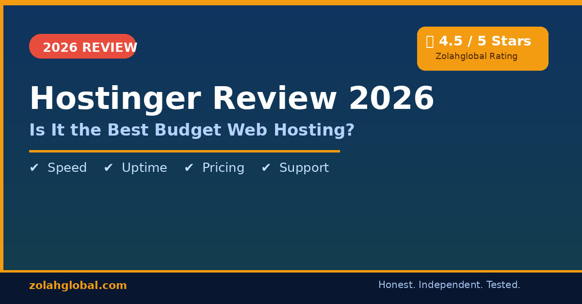 Hostinger Review 2026 — Is It the Best Budget Web Hosting?
