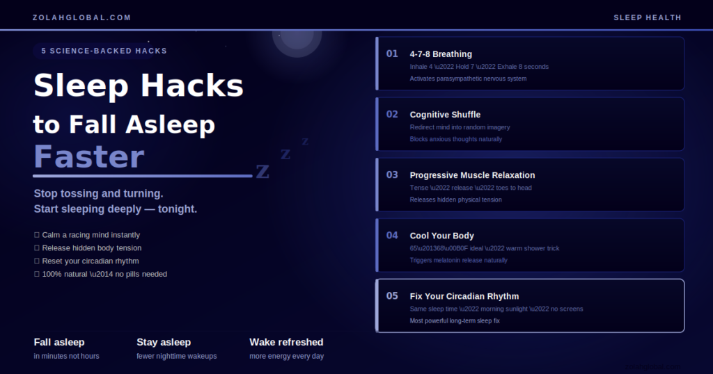 sleep hacks to fall asleep faster — 5 science-backed techniques for better sleep
