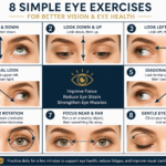 Woman practicing daily eye exercises by covering her eyes with her palms to relieve screen-related eye strain
