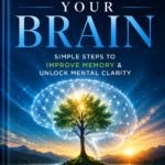 Retrain Your Brain book cover with a brain illustration symbolizing memory improvement and mental clarity